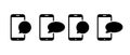Smartphone chat icon set. Conversation and texting symbol Royalty Free Stock Photo