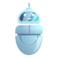 Smartphone chatbot icon, cartoon style