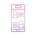 Smartphone chatting , phone gradient icon