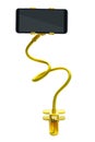 Smartphone clamp holder isolated Royalty Free Stock Photo