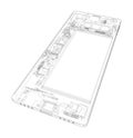Smartphone concept outline. Vector