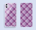 Smartphone cover design vector mockup. Template geometric pattern for mobile phone back part. Flat design Royalty Free Stock Photo