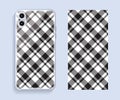 Smartphone cover design vector mockup. Template geometric pattern for mobile phone back part. Flat design Royalty Free Stock Photo