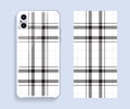 Smartphone cover design vector mockup. Template geometric pattern for mobile phone back part. Flat design Royalty Free Stock Photo