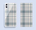 Smartphone cover design vector mockup. Template geometric pattern for mobile phone back part. Flat design Royalty Free Stock Photo