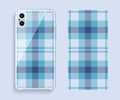 Smartphone cover design vector mockup. Template geometric pattern for mobile phone back part. Flat design Royalty Free Stock Photo