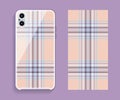 Smartphone cover design vector mockup. Template geometric pattern for mobile phone back part. Flat design Royalty Free Stock Photo