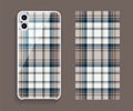 Smartphone cover design vector mockup. Template geometric pattern for mobile phone back part. Flat design Royalty Free Stock Photo