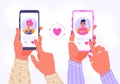 Smartphone with dating application that help people find love.