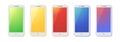 Smartphone display vector mockups collection