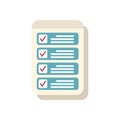 Smartphone showing checklist with checked boxes for task management and productivity Royalty Free Stock Photo