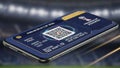 Digital ticket for fifa world cup final Royalty Free Stock Photo