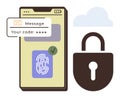 Mobile Security with Two-Factor Authentication and Biometric Fingerprint Verification Royalty Free Stock Photo