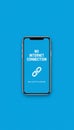 Smartphone displaying no internet connection error message Royalty Free Stock Photo
