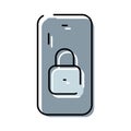 Smartphone displaying padlock symbolizing mobile security and privacy Royalty Free Stock Photo