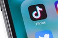 Smartphone displaying the TikTok icon app