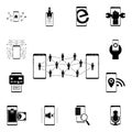 Smartphone, dollar, line icon. Mobile concept icons universal set for web and mobile Royalty Free Stock Photo