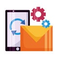 smartphone email settings reload