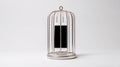 Smartphone Encaged Symbolizing Digital Detachment and Modern Freedom Challenges Royalty Free Stock Photo