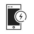 smartphone energy icon