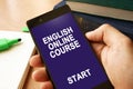 Smartphone and English online course.