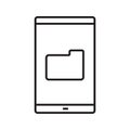 Smartphone file manager linear icon