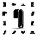 smartphone, flexible, clock icon. Simple glyph, flat vector element of Smartphone icons set for UI and UX, website or mobile