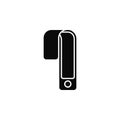 smartphone, flexible, clockicon. Simple glyph, flat vector of smartphone icons for UI and UX, website or mobile application