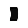 smartphone, flexible, phoneicon. Simple glyph, flat vector of smartphone icons for UI and UX, website or mobile application