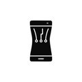 smartphone, flexible, phoneicon. Simple glyph, flat vector of smartphone icons for UI and UX, website or mobile application
