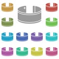 Smartphone, flexible, phonemulti color icon. Simple glyph, flat vector of smartphone icons for ui and ux, website or mobile