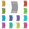 Smartphone, flexible, phonemulti color icon. Simple glyph, flat vector of smartphone icons for ui and ux, website or mobile