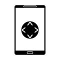 Smartphone game vr control pictogram Royalty Free Stock Photo