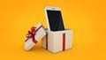 Smartphone. Gift box concept. Royalty Free Stock Photo