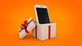 Smartphone. Gift box concept. Royalty Free Stock Photo