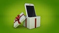 Smartphone. Gift box concept. Royalty Free Stock Photo