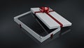 Smartphone. Gift box concept. Royalty Free Stock Photo