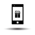 Smartphone With Gift Box On Screen Icon Royalty Free Stock Photo