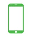 Smartphone green outline