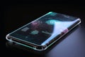 Smartphone with a holographic display created with generative AI technology