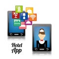 Smartphone and hotel digital apps design