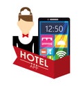 Smartphone and hotel digital apps design