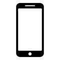 Smartphone icon black color vector illustration flat style image