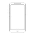 Smartphone icon in lineart style Royalty Free Stock Photo