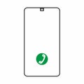 Smartphone icon. Mobile phone with blank screen. Flat style. vector illustration on white background.