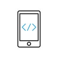 Smartphone icon. Mobile scripting