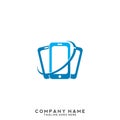 Smartphone icon. Phone icon. Message icon. Mobile icon. Communication, Speak, Speech Bubble, Talk logo. Chat bubble logo. Company Royalty Free Stock Photo