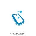 Smartphone icon. Phone icon. Message icon. Mobile icon. Communication, Speak, Speech Bubble, Talk logo. Chat bubble logo. Company Royalty Free Stock Photo