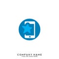 Smartphone icon. Phone icon. Message icon. Mobile icon. Communication, Speak, Speech Bubble, Talk logo. Chat bubble logo. Company Royalty Free Stock Photo