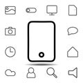 smartphone icon. Simple thin line, outline vector element of minimalistic, web icons set for UI and UX, website or mobile Royalty Free Stock Photo